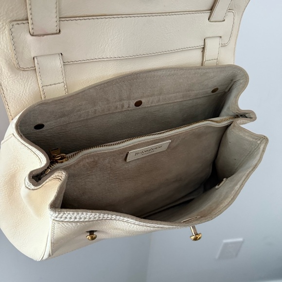 Yves Saint Laurent cream leather Muse II (Medium) top handle bag - Picture 8 of 10